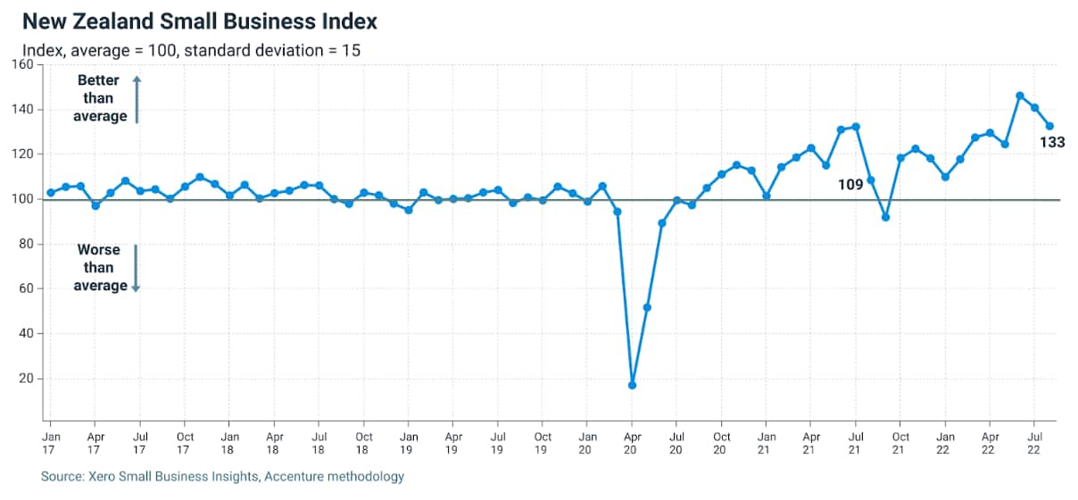 New Zealand Small Business Index drops slightly in August 2022
